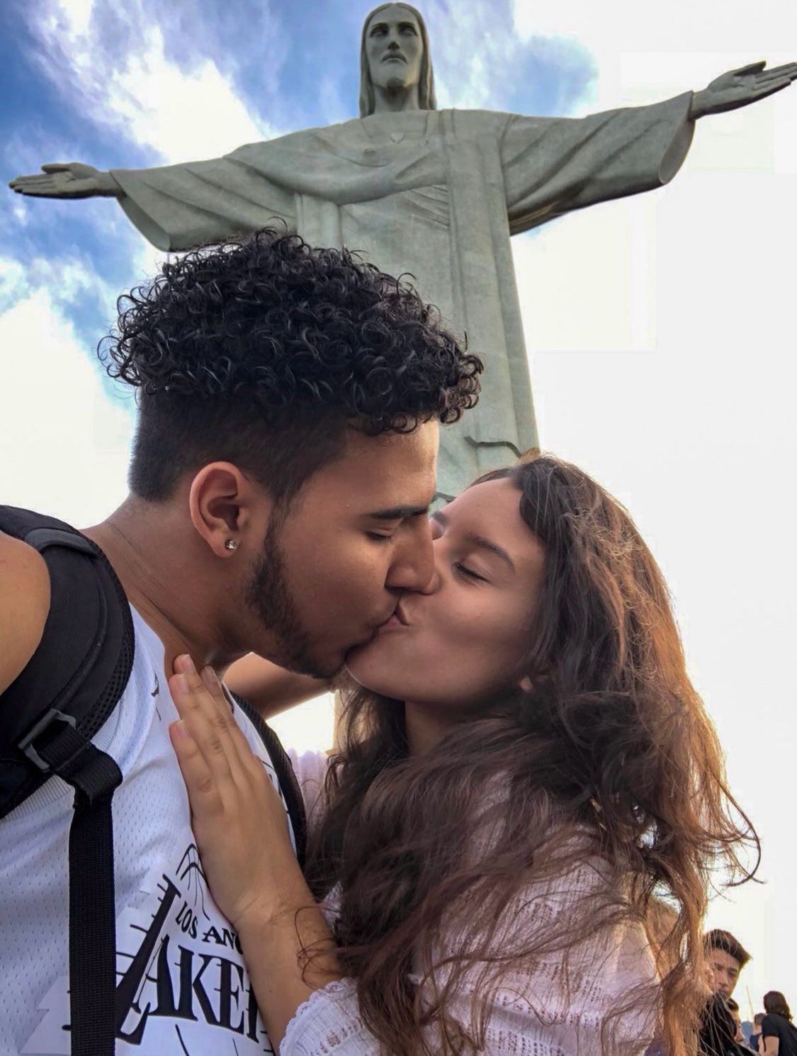 Giovanna e Matheus no Cristo Redentor